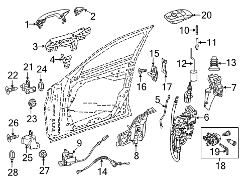 213-905-47-03-64-9051 Mercedes-Benz SWITCH BLOCK
