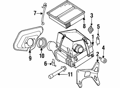 Mercedes-Benz 000-094-29-55 Air Cleaner Assembly Clip Mercedes-Benz 000-094-29-55 Air Cleaner Assembly Clip