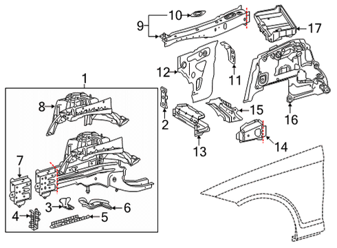 Mercedes-Benz 000000-008995 Side Rail Assembly Rear Bolt 000000-008995 Mercedes-Benz Side Rail Assembly Rear Bolt