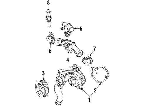 120-201-02-80 Mercedes-Benz Water Pump Gasket