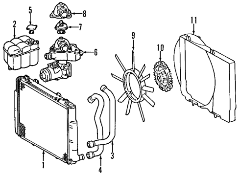 140-500-03-55 Mercedes-Benz Fan Shroud