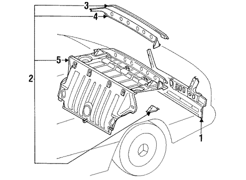 124-646-01-26 Mercedes-Benz Hinge Support