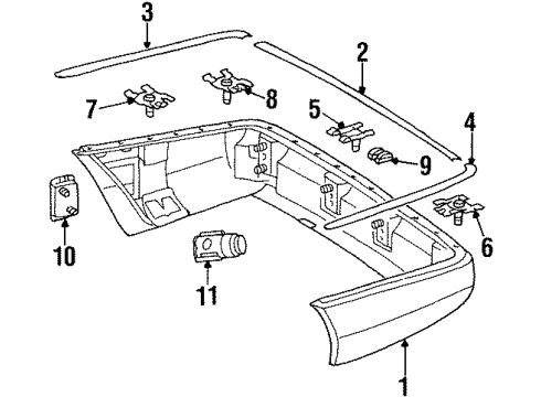 Mercedes-Benz 140-880-52-71 Bumper Cover 140-880-52-71 Mercedes-Benz Bumper Cover