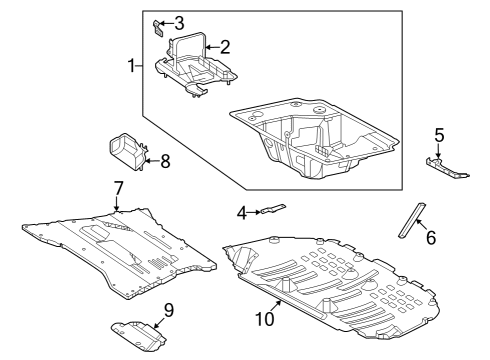 Mercedes-Benz 232-610-32-02 LOAD COMPARTMENT WELL Mercedes-Benz 232-610-32-02 LOAD COMPARTMENT WELL