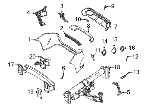 Mercedes-Benz 167-885-84-05-64 BUMPER HOLDER Mercedes-Benz 167-885-84-05-64 BUMPER HOLDER