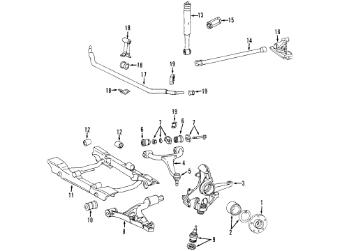 Mercedes-Benz 163-984-00-61 Lower Control Arm Clamp 163-984-00-61 Mercedes-Benz Lower Control Arm Clamp