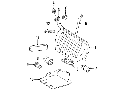Mercedes-Benz 201-470-15-01 Fuel Tank Mercedes-Benz 201-470-15-01 Fuel Tank