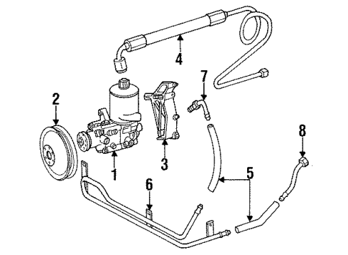 Mercedes-Benz 126-460-38-80-80 Power Steering Pump Mercedes-Benz 126-460-38-80-80 Power Steering Pump