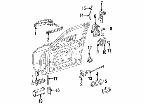 Mercedes-Benz 126-760-84-59 Handle, Outside Mercedes-Benz 126-760-84-59 Handle, Outside