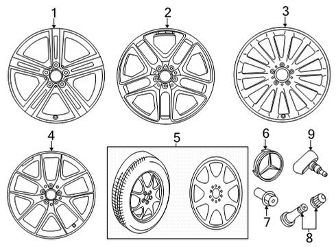 Mercedes-Benz 253-401-19-00-7X23 Exchange 20" Black AMG Multi-Spoke Wheel Mercedes-Benz 253-401-19-00-7X23 Exchange 20" Black AMG Multi-Spoke Wheel