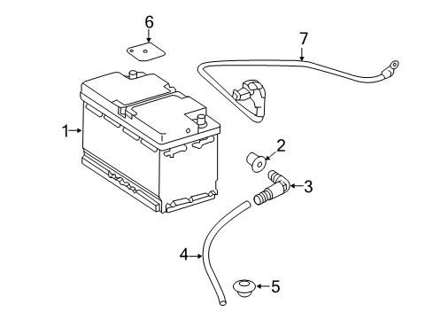 000-905-70-06 Mercedes-Benz Negative Cable
