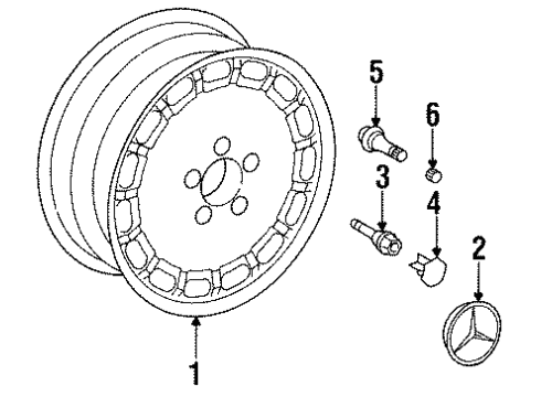 Mercedes-Benz 126-400-30-02 Wheel, Alloy 126-400-30-02 Mercedes-Benz Wheel, Alloy