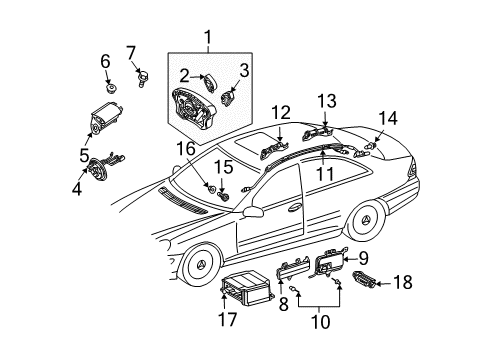 Mercedes-Benz 169-464-15-18-64 CLOCK SPRING CONTACT Mercedes-Benz 169-464-15-18-64 CLOCK SPRING CONTACT
