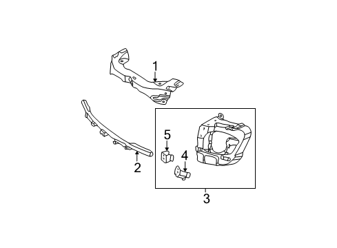 Mercedes-Benz 163-620-08-34 Radiator Support Mercedes-Benz 163-620-08-34 Radiator Support