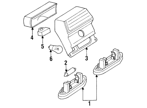 Mercedes-Benz 124-820-06-56-7101 High Mount Lamp 124-820-06-56-7101 Mercedes-Benz High Mount Lamp