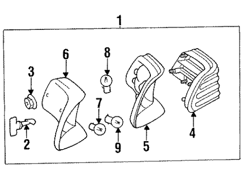 Mercedes-Benz 140-820-22-64 Tail Lamp Assembly 140-820-22-64 Mercedes-Benz Tail Lamp Assembly