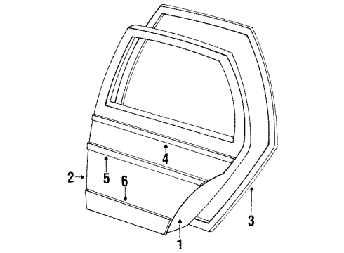 Mercedes-Benz 201-690-28-62 Lower Molding Mercedes-Benz 201-690-28-62 Lower Molding