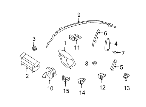 221-860-11-02 Mercedes-Benz KNEE AIRBAG