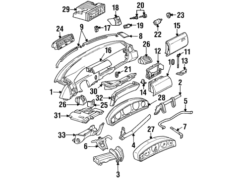 Mercedes-Benz 129-540-97-48 Instrument Cluster Mercedes-Benz 129-540-97-48 Instrument Cluster