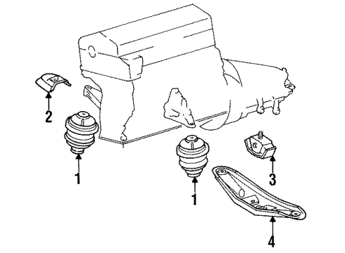 Mercedes-Benz 124-242-12-01 Rear Support Mercedes-Benz 124-242-12-01 Rear Support