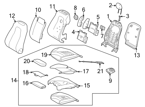 Mercedes-Benz 177-910-42-03-64-3D57 DRIVER SEAT CUSHION Mercedes-Benz 177-910-42-03-64-3D57 DRIVER SEAT CUSHION