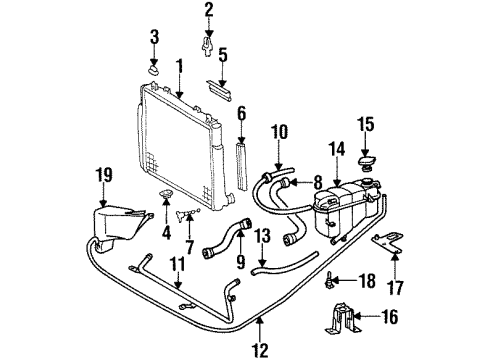 140-504-03-12 Mercedes-Benz Radiator Rubber Mount