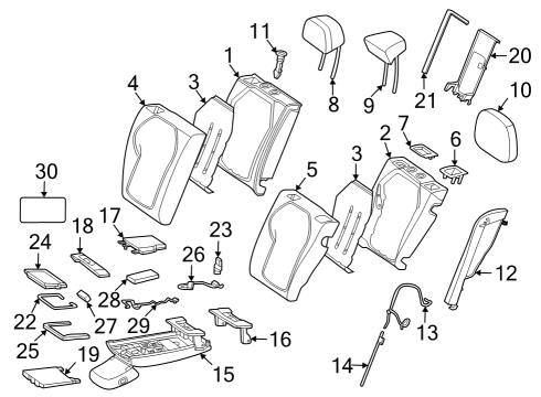 Mercedes-Benz 297-920-93-05-9E38 OUTER COV., RR SEAT BACKR Mercedes-Benz 297-920-93-05-9E38 OUTER COV., RR SEAT BACKR