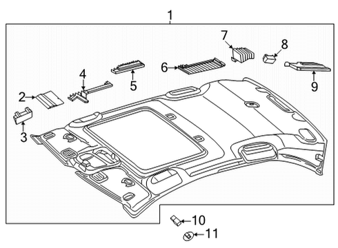 Mercedes-Benz 206-690-67-04-9K96 TRIM, ROOF