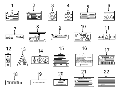 276-221-25-00-26 Mercedes-Benz INFORMATION LABEL
