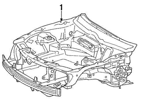 Mercedes-Benz 140-620-33-05 Front Inner Structure 140-620-33-05 Mercedes-Benz Front Inner Structure