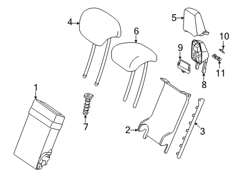 Mercedes-Benz 177-970-07-01-8V56 HEAD RESTRAINT Mercedes-Benz 177-970-07-01-8V56 HEAD RESTRAINT