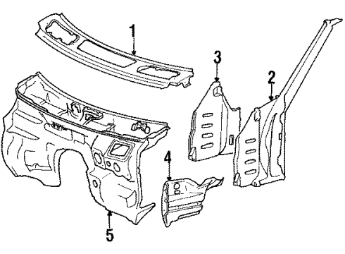 123-671-13-30 Mercedes-Benz Reveal Molding Joint