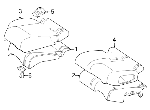 Mercedes-Benz 247-920-61-08-9E43 OUTER COVER, RR SEAT CUSH