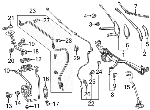 Mercedes-Benz 213-820-69-04 WIPER SYSTEM Mercedes-Benz 213-820-69-04 WIPER SYSTEM