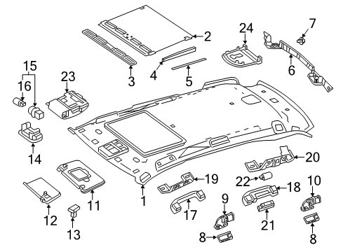 166-690-16-50-7L34 Mercedes-Benz Headliner