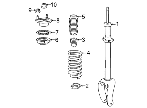 Mercedes-Benz 000-990-60-25 Shock Assembly Bolt Mercedes-Benz 000-990-60-25 Shock Assembly Bolt
