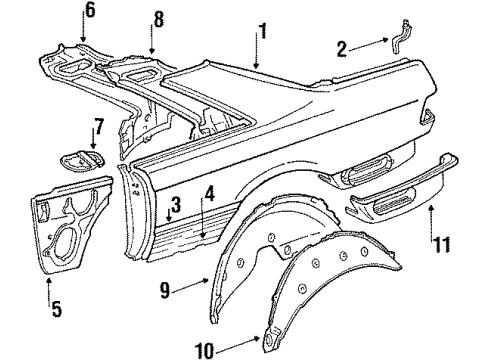 Mercedes-Benz 126-698-63-80 Upper Molding Mercedes-Benz 126-698-63-80 Upper Molding