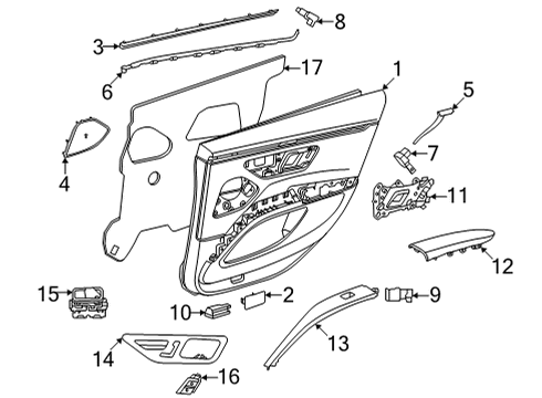 Mercedes-Benz 296-730-95-01 TRIM STRIP Mercedes-Benz 296-730-95-01 TRIM STRIP