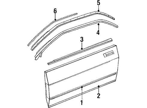 Mercedes-Benz 126-725-08-35 Upper Weatherstrip Retainer Plate Mercedes-Benz 126-725-08-35 Upper Weatherstrip Retainer Plate