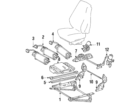 Mercedes-Benz 126-910-03-27 Recline Adjuster Adjust Bracket Mercedes-Benz 126-910-03-27 Recline Adjuster Adjust Bracket