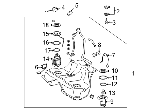 Mercedes-Benz 221-470-55-01-28 Fuel Tank Mercedes-Benz 221-470-55-01-28 Fuel Tank
