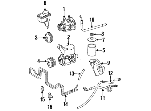 Mercedes-Benz 129-460-07-80-80 Power Steering Pump Mercedes-Benz 129-460-07-80-80 Power Steering Pump