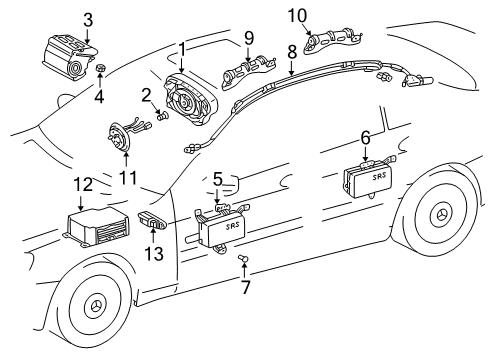 Mercedes-Benz 169-464-11-18-64 CLOCK SPRING CONTACT Mercedes-Benz 169-464-11-18-64 CLOCK SPRING CONTACT