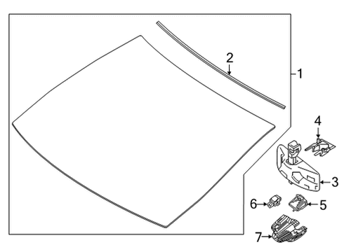 Mercedes-Benz 257-670-91-00 WINDSHIELD Mercedes-Benz 257-670-91-00 WINDSHIELD