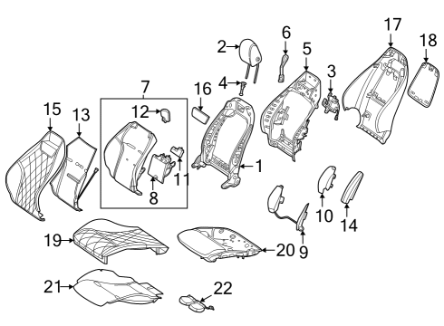 Mercedes-Benz 232-910-97-03-9H07 Cover, Driver Seat Cushion Mercedes-Benz 232-910-97-03-9H07 Cover, Driver Seat Cushion