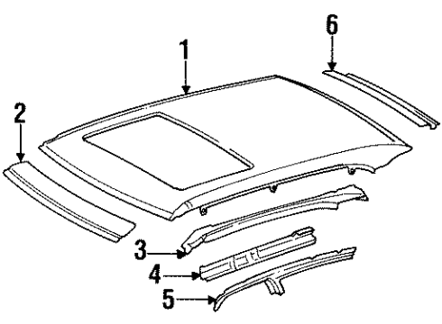 Mercedes-Benz 140-630-12-35 Roof Rail Mercedes-Benz 140-630-12-35 Roof Rail