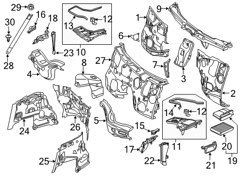 000-998-22-00 Mercedes-Benz Insulation Retainer