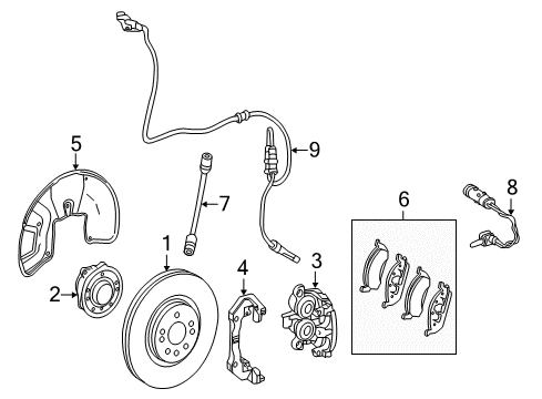 Mercedes-Benz 166-421-40-98 Disc Brake Caliper, Front Right Mercedes-Benz 166-421-40-98 Disc Brake Caliper, Front Right