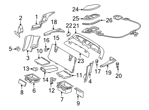 Mercedes-Benz 230-690-29-25-64-9E44 TRIM, REAR SIDE ELEMENT Mercedes-Benz 230-690-29-25-64-9E44 TRIM, REAR SIDE ELEMENT