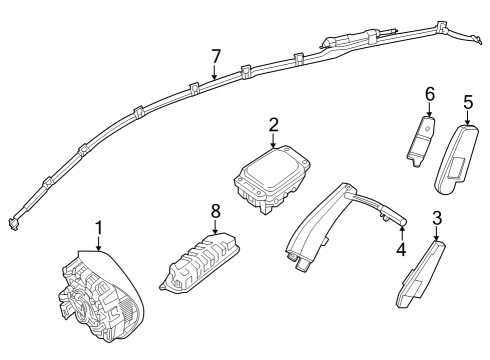 Mercedes-Benz 296-860-79-01 WINDOW AIRBAG Mercedes-Benz 296-860-79-01 WINDOW AIRBAG